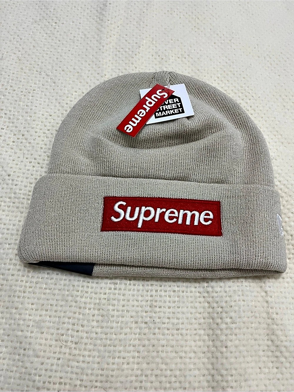 Supreme New Era Box Logo Beanie Gray Beanie